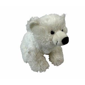 Build A Bear White Cream Polar Bear 14" Plush Stuffed Animal Big Black Nose BABW